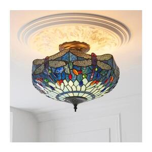 Endon 111897 - Přisazený lustr Tiffany DRAGONFLY 3xE27/10W/230V pr. 41 cm 111897 obraz