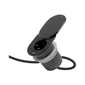 Vestavná zásuvka s posuvným víčkem 1Z + USB-C + USB-A černá 20463BK obraz