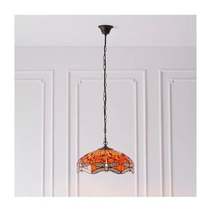 Endon 64081 - Lustr na řetězu Tiffany DRAGONFLY 3xE27/60W/230V pr. 41 cm 64081 obraz