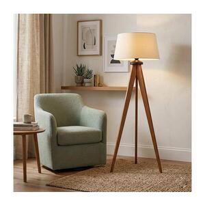 Stojací lampa AIDA 1xE27/15W/230V dub/krémová LP-1.98/DĄB RUSTIK/KREM obraz