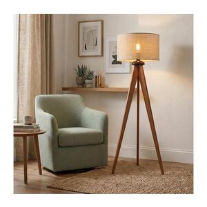 Stojací lampa AIDA 1xE27/15W/230V dub/rafie LP-1.98/DĄB RUSTIK/RAFFIA obraz