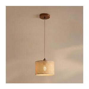 Lustr na lanku AIDA 1xE27/15W/230V pr. 25 cm dub/rafie LM-1.98/DĄB RUSTIK/RAFFIA 250 obraz