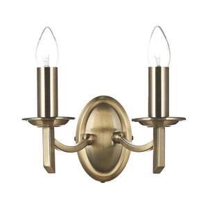 Där Lighting Där Lighting AMB0975 - Nástěnné svítidlo AMBASSADOR 2xE14/40W/230V mosaz AMB0975 obraz