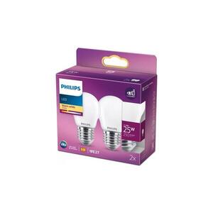 SADA 2x LED Žárovka Philips P45 E27/2, 2W/230V 2700K 8718699782115 obraz