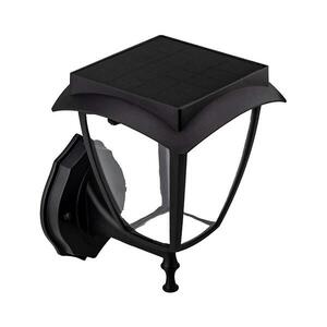 LED Solární nástěnná lampa LED/2W/3, 7V 3000/6000K IP65 2200 mAh černá 2892 obraz