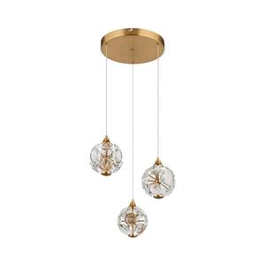 Globo 16047-3H - LED Lustr na lanku VIRINA LED/24W/230V 3000K zlatá 16047-3H obraz