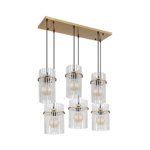 Globo 15698-6HM - Lustr na lanku GORLEY 6xE27/60W/230V zlatá 15698-6HM obraz