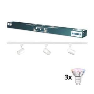 Philips-LED Stm. bodové svítidlo v l.sys. EASYLINK HUE 3xGU10/4, 7W/230V 1m bílá P7612+3xP7029 obraz