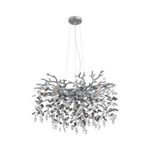 Globo 64138H2S - Lustr na lanku QUEENA 10xE14/40W/230V stříbrná 64138H2S obraz