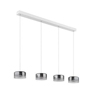 Globo 16024-4WR - LED Lustr na lanku BELINDA LED/24W/230V bílá/kouřová 16024-4WR obraz