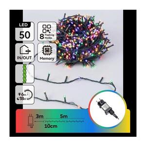 B.V. - LED Venkovní vánoční řetěz 50xLED/8 funkcí 8m IP44 multicolor B10303ABNM obraz