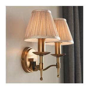 Endon 63654 - Nástěnná lampa STANFORD 2xE14/40W/230V mosaz/béžová 63654 obraz