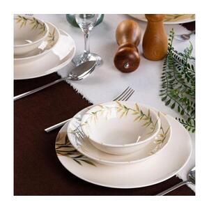 Jídelní sada 18 ks bílá/zelená/žlutá/porcelán 858CMR1335 obraz