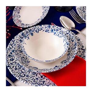Jídelní sada 18 ks bílá/modrá/porcelán 858CMR1332 obraz