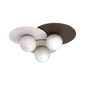 Stropní svítidlo FLAT 3xE27/15W/230V 55x60 cm béžová/krémová/hnědá 9553 obraz