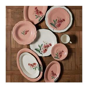 Jídelní sada 27 ks růžová/bílá/porcelán 667PRS1144 obraz