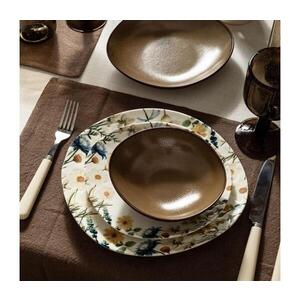 Jídelní sada 24 ks pestrobarevná/hnědá/porcelán 667PRS1157 obraz