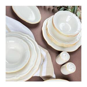 Jídelní sada 53 ks bílá/zlatá/porcelán 667PRS1147 obraz