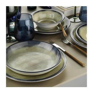 Jídelní sada 18 ks zelená/modrá/porcelán 710KTP9757 obraz