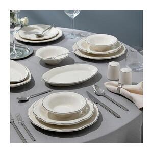 Jídelní sada 53 ks bílá/stříbrná/porcelán 667PRS1148 obraz