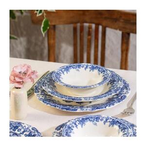 Jídelní sada 24 ks bílá/modrá/porcelán 667PRS1152 obraz