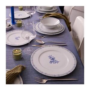 Jídelní sada 24 ks bílá/modrá/porcelán 710KTP3802 obraz