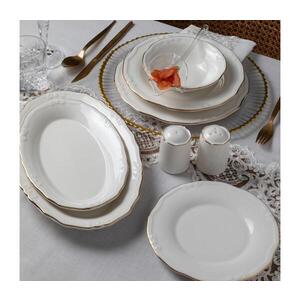 Jídelní sada 53 ks bílá/zlatá/porcelán 667PRS1145 obraz