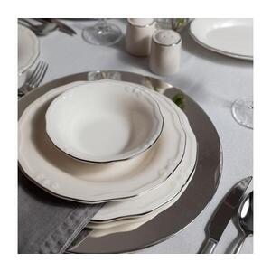 Jídelní sada 53 ks bílá/stříbrná/porcelán 667PRS1146 obraz