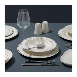 Jídelní sada 53 ks krémová/stříbrná/porcelán 667PRS1160 obraz