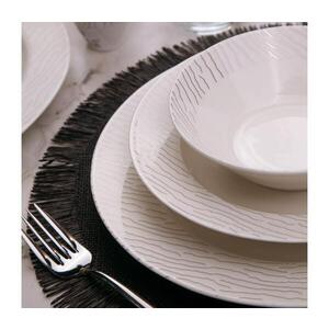Jídelní sada 62 ks bílá/stříbrná/porcelán 710KTP3812 obraz