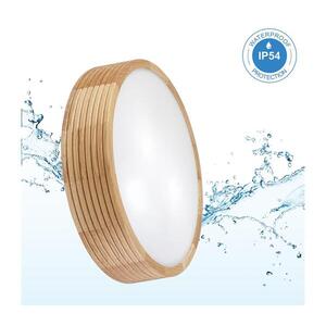 Koupelnové stropní svítidlo LINARO 3xE27/15W/230V IP54 dub pr. 37 cm LD-PD-6.20/R/DĄB obraz