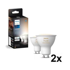 SADA 4x LED Stmívatelná žárovka Philips Hue WHITE AMB. GU10/4, 2W/230V 2200-6500K 2xP6173 obraz