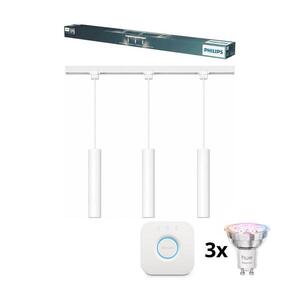 Philips-LED Stm lustr na lan v lišt sys EASYLINK HUE 3xGU10/4, 7W/230V+Hue bridge P7615+3xP7029+P1408 obraz