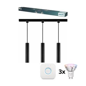 Philips-LED Stm lustr na lan v lišt sys EASYLINK HUE 3xGU10/4, 7W/230V+Hue bridge P7614+3xP7029+P1408 obraz