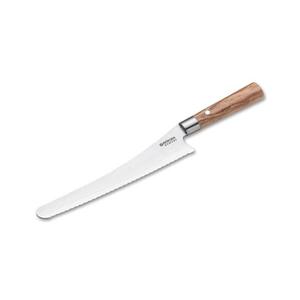 Böker - Damaškový kuchyňský nůž na pečivo DAMAST OLIVE 23, 5 cm olivové dřevo 130433DAM obraz