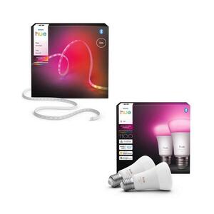 Philips -LED RGBW Stm. pásek Hue FLUX 3m LED/12W/230V+2x chytrá žárovka E27/8, 1W P7051+P7036 obraz