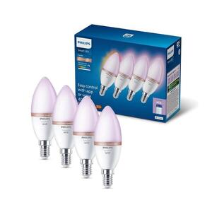 SADA 4x LED RGB Stmívat. žárovka Philips SMART C37 E14/4, 9W/230V 2200-6500K 8721103160027 obraz