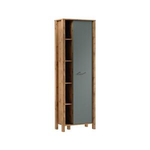 Gala Meble Knihovna MENTA 66x200x37 cm dub wotan/zelená S19-R1D-ZSM obraz