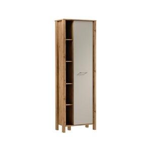 Gala Meble Knihovna MENTA 66x200x37 cm dub wotan/šedá S19-R1D-BSM obraz