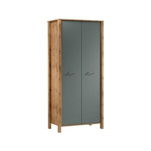 Gala Meble Komoda MENTA 90x200x53 cm dub wotan/zelená S19-S2D-ZSM obraz