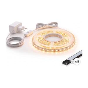 SmartLED SADA 1x LED Pásek MYLIVING LIGHTSTRIP LED/22W/230V 5m + 5x vestavný profil 1 m 5xSD0029+1xP2022 obraz