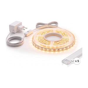 SmartLED SADA 1x LED Pásek MYLIVING LIGHTSTRIP LED/22W/230V 5 m + 5x vestavný profil 1 m 5xSD0103+1xP2022 obraz