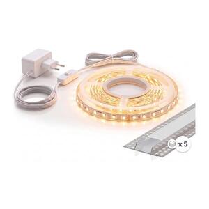SmartLED SADA 1x LED Pásek MYLIVING LIGHTSTRIP LED/22W/230V 5m + 5x vestavný profil 1 m 5xSD0107+1xP2022 obraz