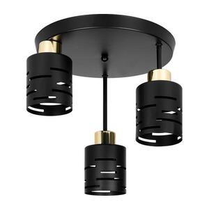 Přisazený lustr ELEN 3xE27/35W/230V černá/zlatá ELEN PENDANT LIGHT 3 BLACK obraz