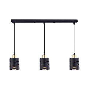 Lustr na lanku ELEN 3xE27/35W/230V černá/zlatá ELEN PENDANT LIGHT 50CM BLACK obraz