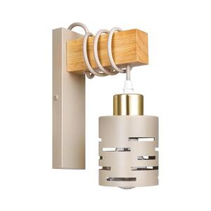 Nástěnná lampa ELEN 1xE27/35W/230V béžová/zlatá/hnědá ELEN WALL LIGHT BEIGE WOOD obraz