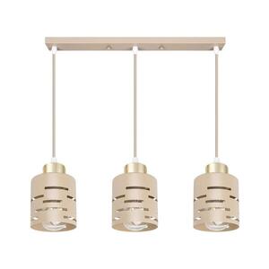 Lustr na lanku ELEN 3xE27/35W/230V béžová/zlatá ELEN PENDANT LIGHT 50CM BEIGE obraz
