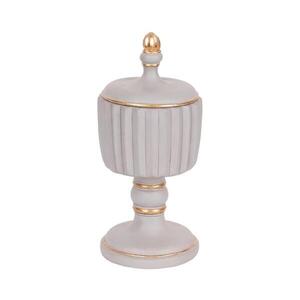 Eurolamp Dekorační dóza 21x9 cm šedá/zlatá 752-21039 obraz