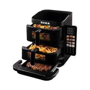 TESLA Electronics AirCook - Třízónová horkovzdušná fritéza 14, 5 l 2800W/230V č. AIRCKTZQ636XXLBLK obraz