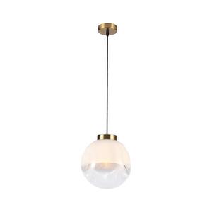 Viokef Lighting Lustr na lanku VANA 1xE27/40W/230V bílá/zlatá 4313600 obraz